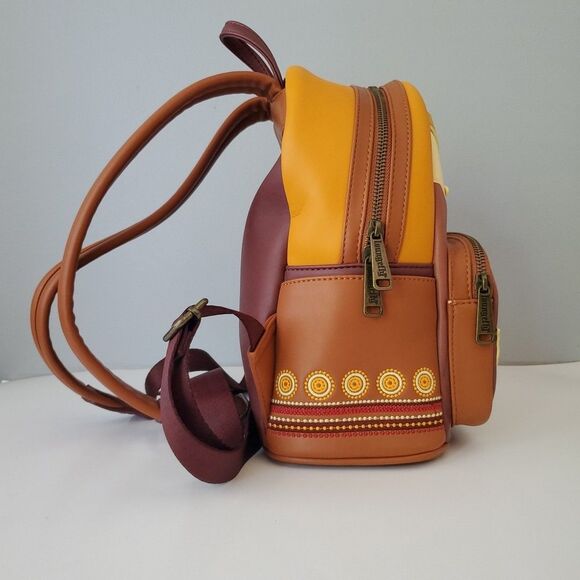 Loungefly Disney Rescuers Down Under Canyon Brown Zip Around Mini Backpack - Picture 6 of 13